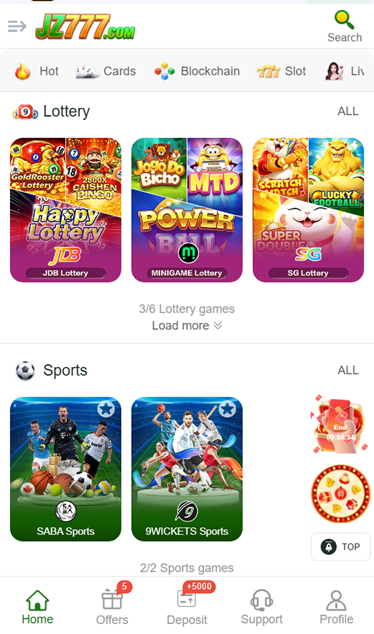 JZ777 Lottery and Sports Screenshot